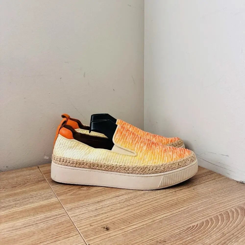 Franco Sarto Homer 2 Orange Slip On Loafers Women’s Size 8.5